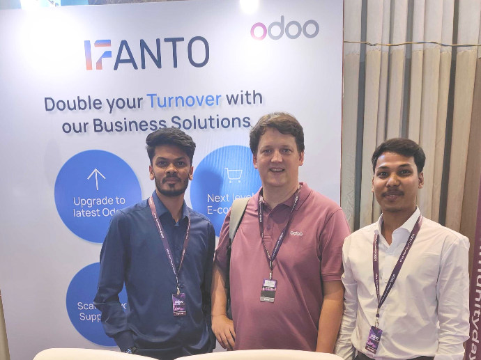 Our Team and Fabien Pinckaers Odoo community days