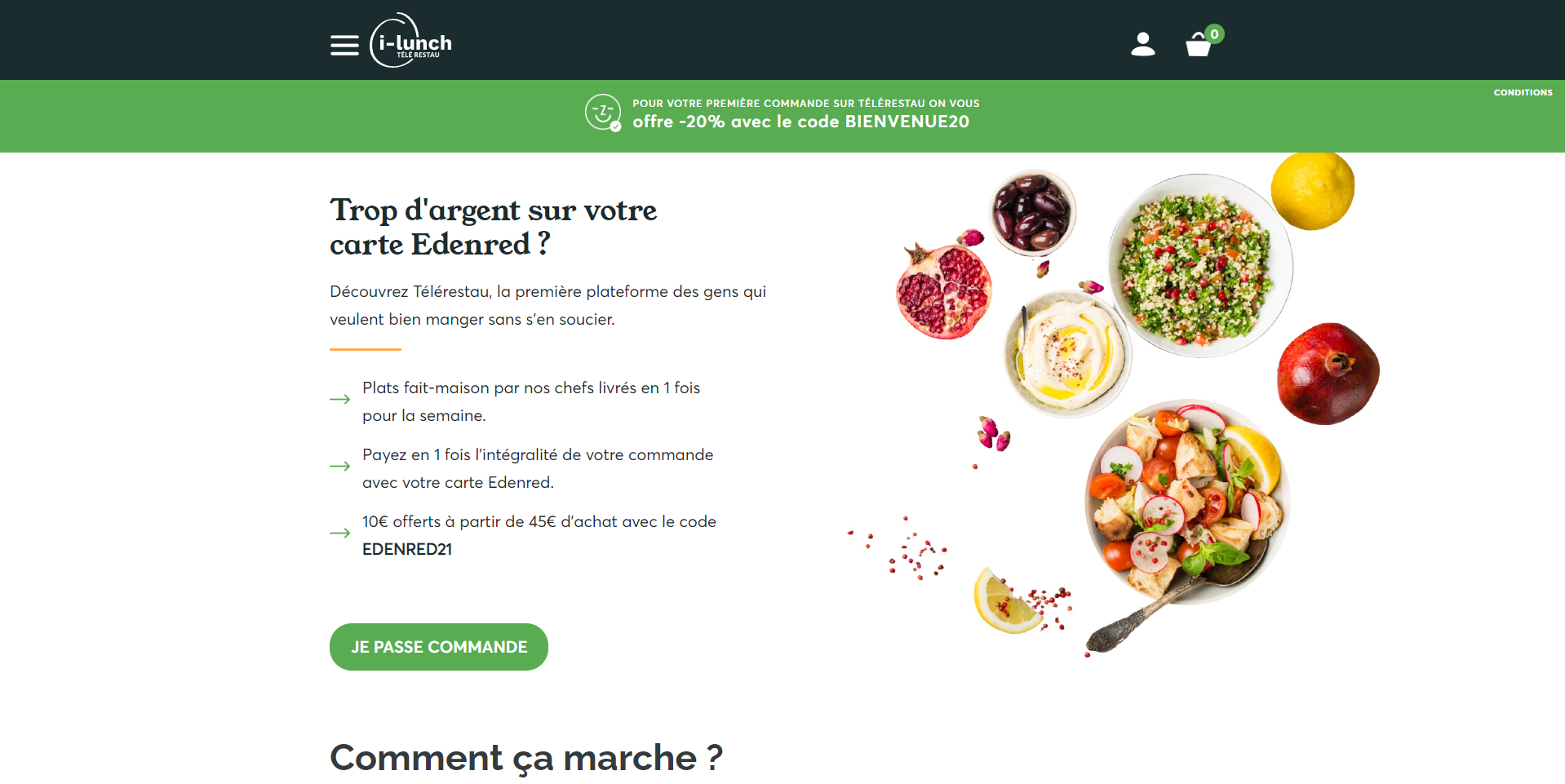 canteen website Telerestau portfolio